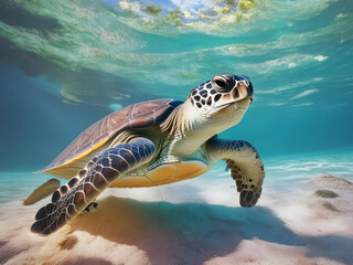 Obraz premium turtle in the water