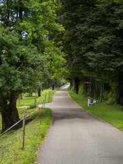 Vaduz cycle path, capital of Liechtenstein