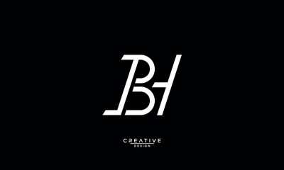 BH, HB, B, H, Abstract Letters Logo Monogram