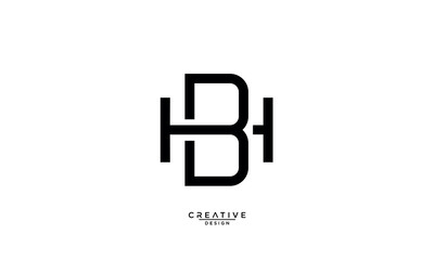 BH, HB, B, H, Abstract Letters Logo Monogram