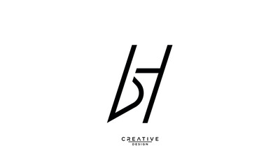 BH, HB, B, H, Abstract Letters Logo Monogram