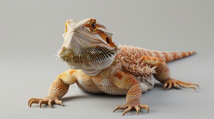 Naklejka premium Bearded dragon, a unique and attention-grabbing subject