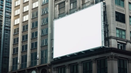 Obraz premium large billboard mockup on a building