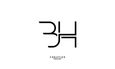 BH, HB, B, H, Abstract Letters Logo Monogram