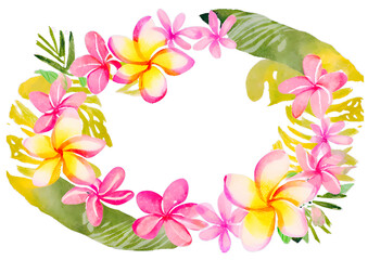 plumeria flower wreath flame
