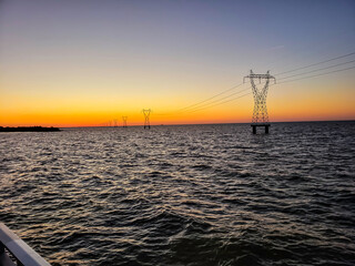 sunset over the lake