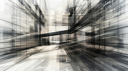 rchitectural drawings and interior design inspirated abstract background.generative ai