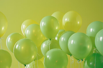 Zbliżenie na zielone balony