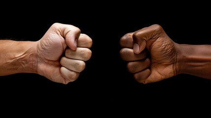 Two Fists Bumping: Unity and Solidarity, Copy Space