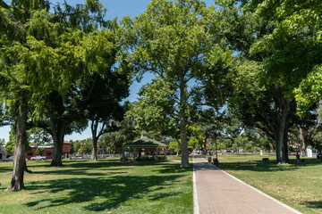 Scenic Downtown City Park in Paso Robles, Central California