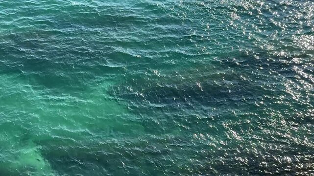 Sea blue shiny water beautiful seascape