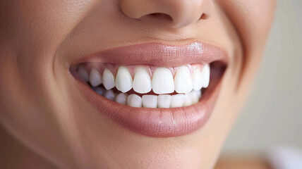 Obraz premium Confident dental patient beams, showcasing her perfect smile.generative ai