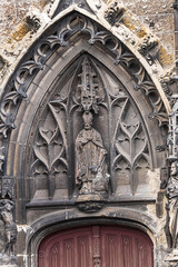 Church of Saint Germain-l'Ecossais (Eglise Saint-Germain-l'Ecossais). Built in the 15th century in a flamboyant Gothic style, it refers to Saint Germain l'Ecossais. Amiens, Somme, Picardie, France.