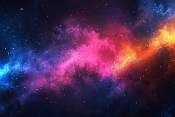 Fototapeta premium Cosmic scene with nebula and stars, symbolizing the vastness and beauty of the universe.