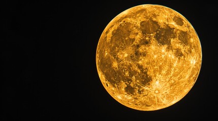 yellow moon with black sky