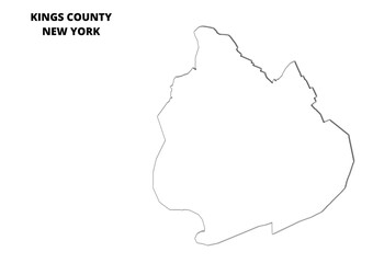 Kings County Map. New York
