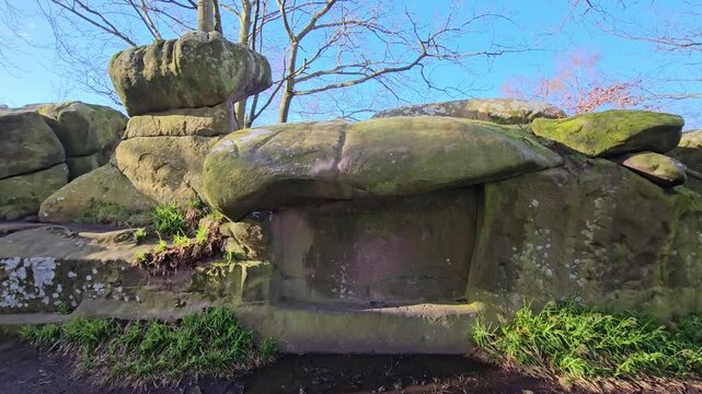 Rowtor Rocks, Hidden Druids Caves, Stanton Moor, Derbyshire, Peak District National Park, UK, Landscape Photography