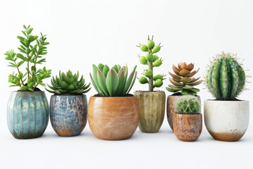 Obraz premium Assorted Succulent Plants in Pots
