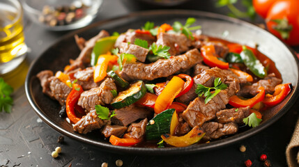 beef and vegetables Mexican food