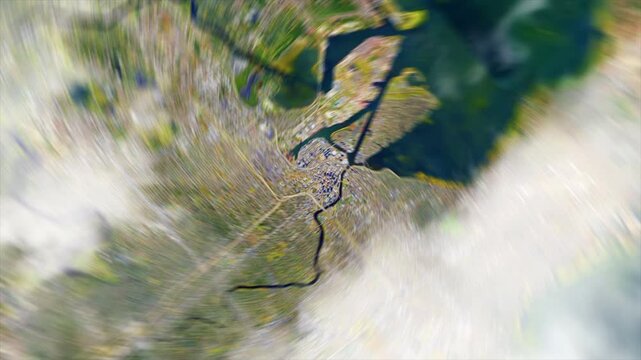 Zoom from space on Tampa City - Florida - USA - Zoon In