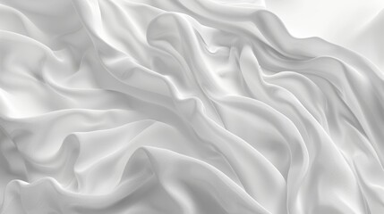 Fototapeta premium White fabric with soft folds and draping texture