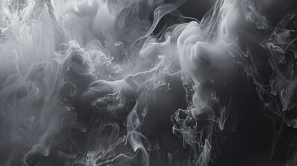 Smoke appearance on a dark studio backdrop
