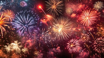 Fototapeta premium Stunning fireworks show for a special event