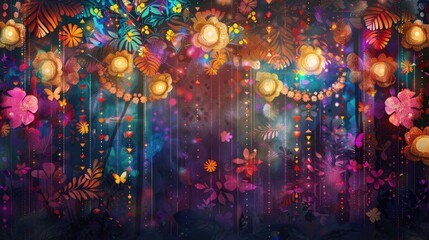 Vibrant celebratory backdrop