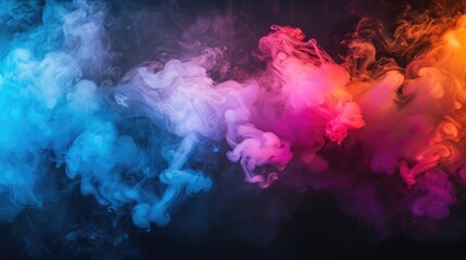 Obraz premium Vibrant smoke against a dark backdrop