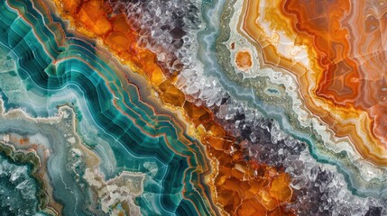 Vibrant stone surface with natural crystal pattern