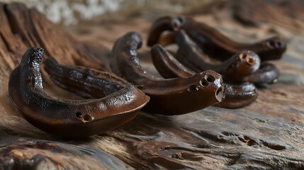 1. Tamarind pods with their unique shape and texture, displayed on a wooden surface