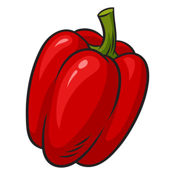 recommend clip art: Bell pepper pinup pop art retro PNG illustration. Comic book style imitation.
