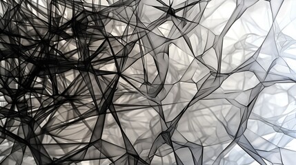 An abstract representation of a political tension. The art style tessellating textures resembling a web, weave or weft.