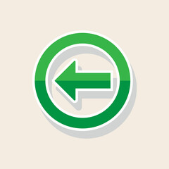 Arrow in circle left [vector illustration]