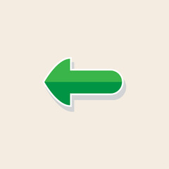 Arrow left direction sign [vector illustration]