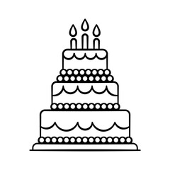 wedding cake with candles