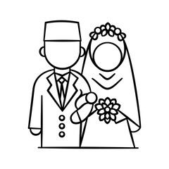 Muslim wedding icon