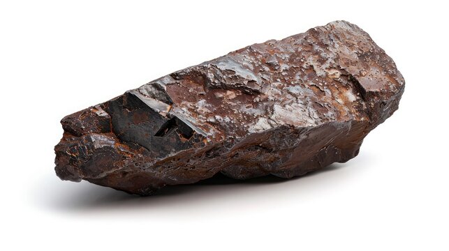 Sample of Campo del Cielo iron meteorite isolated on white background