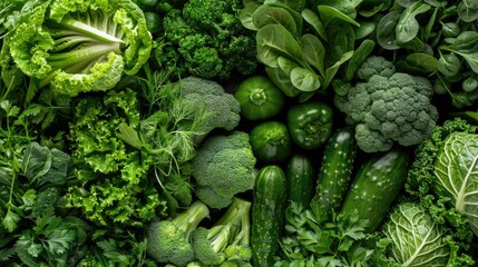 Background of green vegetables