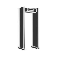 Airport Scan Icon Silhouette Illustration. Vector Graphic Pictogram Symbol Clip Art. Doodle Sketch Black Sign.