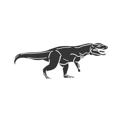 Albertosaurus Icon Silhouette Illustration. Vector Graphic Pictogram Symbol Clip Art. Doodle Sketch Black Sign.
