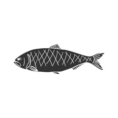 American Shad Icon Silhouette Illustration. Vector Graphic Pictogram Symbol Clip Art. Doodle Sketch Black Sign.