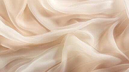 Creamy white silk fabric with elegant and artfully draped folds. The luxurious and smooth texture of the fabric makes it perfect for sophisticated fashion and decor.