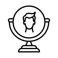 Mirror and face icon