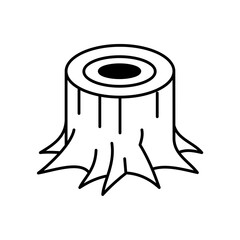 illustration of stump icon