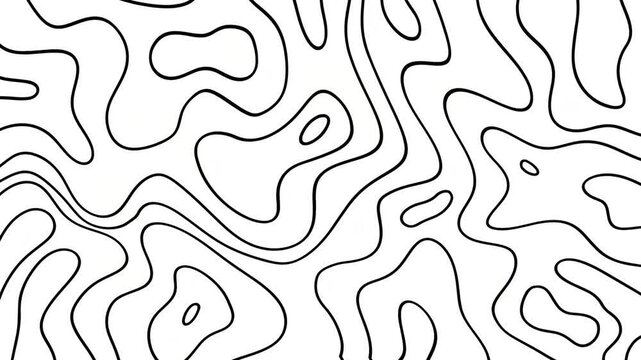 contours Geographic mountain topography vector illustration, Topographic pattern texture, Map on land vector terrain. Elevation graphic contour height lines, Topographic map, 4k animation background