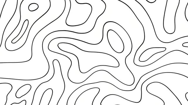 contours Geographic mountain topography vector illustration, Topographic pattern texture, Map on land vector terrain. Elevation graphic contour height lines, Topographic map, 4k animation background