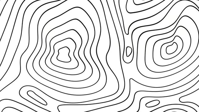 contours Geographic mountain topography vector illustration, Topographic pattern texture, Map on land vector terrain. Elevation graphic contour height lines, Topographic map, 4k animation background