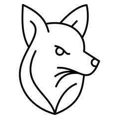 Wolf head icon