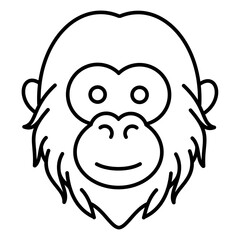 Monkey head icon
